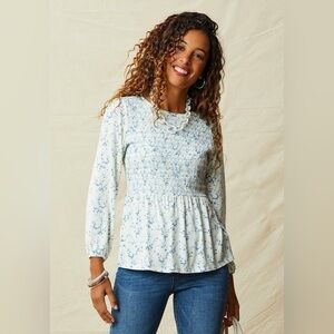 Matilda Jane Enchanted Garden Hilton Head Floral-print Navy Smocked Size XS